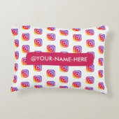 ビジネスカスタムロゴinstagram背景シンプル アクセントクッション (裏面)