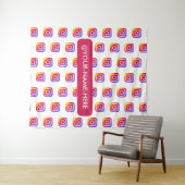 ビジネスカスタムロゴinstagram背景シンプル タペストリー (インサイチュ(横))