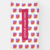 ビジネスカスタムロゴinstagram背景シンプル 横断幕 (縦)