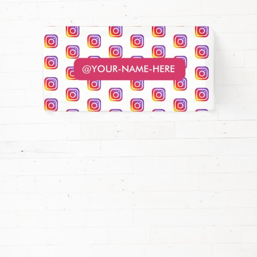 ビジネスカスタムロゴinstagram背景シンプル 横断幕 (インサイチュ)