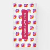 ビジネスカスタムロゴinstagram背景シンプル 横断幕 (縦)