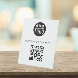 ビジネスカスタムロゴQRコードのプロモーション 台座サイン