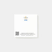 ビジネスカスタムロゴQRコードウェブサイト電話 ポストイット (正面)