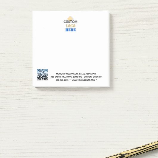 ビジネスカスタムロゴQRコードウェブサイト電話 ポストイット