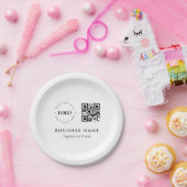 ビジネスカスタムロゴQRコード会社パーティーイベント ペーパープレート (パーティー)