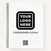 ビジネスカスタムロゴQRコード文字プロモーション ノートブック (正面)