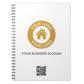 ビジネスカスタムロゴQRコード文字プロモーション ノートブック (正面)