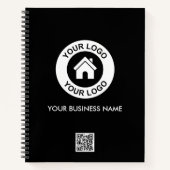 ビジネスカスタムロゴQRコード文字プロモーション ノートブック (正面)