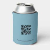 ビジネスカスタムロゴQRコードWebサイト青 缶クーラー (缶裏面)