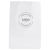 ビジネスカスタムロゴWebサイトテンプレート ミディアムペーパーバッグ (裏面)