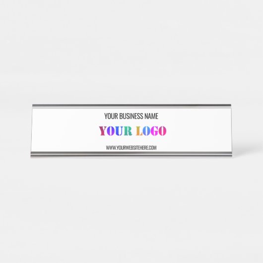 ビジネスカスタムロゴWebサイトデスク名プレート デスクネームプレート (正面)