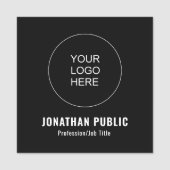 ビジネスカスタム会社のロゴ正方形マグネットのアップロード 名札 (正面)