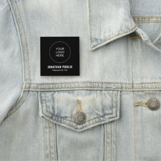 ビジネスカスタム会社のロゴ正方形マグネットのアップロード 名札 (インサイチュ)