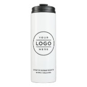 ビジネスカスタム名とロゴのホワイトブランド タンブラー (正面)