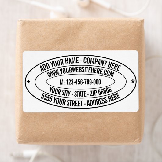 ビジネスカスタム名の情報住所 シール (インサイチュ)