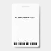 ビジネスカスタム従業員の写真 バッジ (裏面)