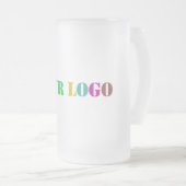 ビジネスカスタム用フロステッドグラスビアマグ フロストグラスビールジョッキ (正面右)