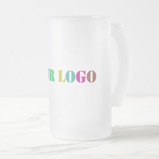 ビジネスカスタム用フロステッドグラスビアマグ フロストグラスビールジョッキ (正面右)