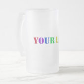 ビジネスカスタム用フロステッドグラスビアマグ フロストグラスビールジョッキ (正面左)