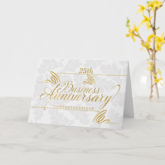 ビジネスカスタム記念日のエレガントおめでとう カード (黄色い花)