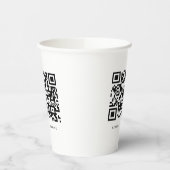 ビジネスカスタムQRコードWebサイトメニュープロフェッショナル 紙コップ (左)