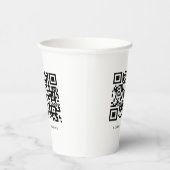 ビジネスカスタムQRコードWebサイトメニュープロフェッショナル 紙コップ (右)