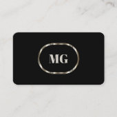 ビジネスカッコいいモノグラム両面ビジネスカード 名刺 (正面)