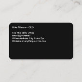 ビジネスカッコいいモノグラム両面ビジネスカード 名刺 (裏面)