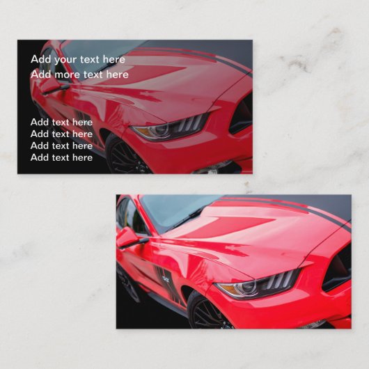 ビジネスカッコいい車のカードの両面 名刺 (正面/裏面)