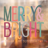 ビジネスカラフルと明メリーるい休日 ウィンドウサイン (シート2)