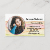 ビジネスカラフルマーケティングカスタムラウンドフォト 名刺 (正面)