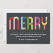 ビジネスカラフルメリーフォトホリデーカード シーズンカード (正面)
