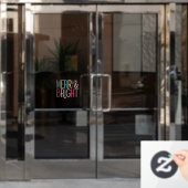 ビジネスカラフルロメリーゴと明るい休日 ウィンドウサイン (オフィスドア)