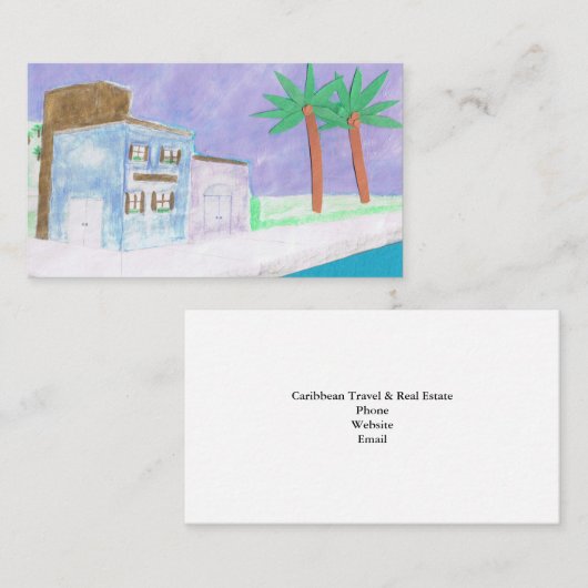 ビジネスカリブのカード 名刺 (正面/裏面)