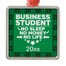 ビジネスカレッジ学生グリーンプレイドクリスマス