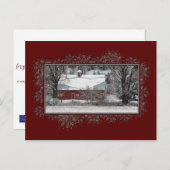 ビジネスカントリー納屋クリスマスポストカード シーズンポストカード (正面/裏面)
