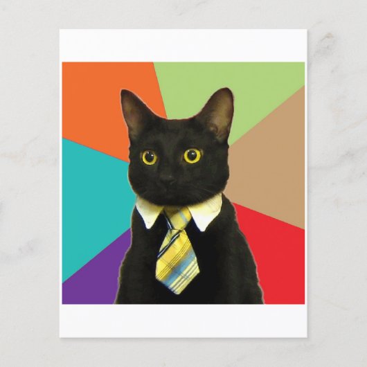 ビジネスカーアドバイス動物ミーム チラシ (正面)