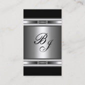 ビジネスカーエレガントドシルバーブラックエリート3 名刺 (裏面)