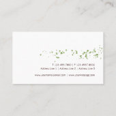 ビジネスカートテンプレート離れ付きZen Wind Tree 名刺 (裏面)