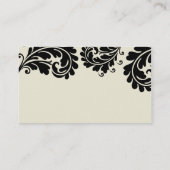 ビジネスカードかわいらしプはっきりしたラリッシュクリームブラック 名刺 (裏面)