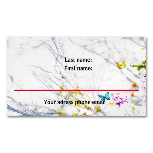 ビジネスカードのクラシックを4つに マグネット名刺 (正面)