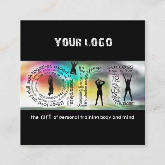 ビジネスカードの指導の技術 スクエア名刺 (正面)