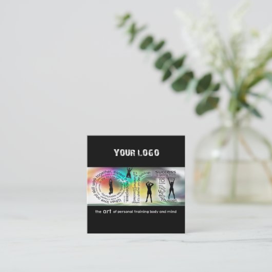 ビジネスカードの指導の技術 スクエア名刺 (スタンド正面)