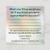 ビジネスカードの指導の技術 スクエア名刺 (裏面)