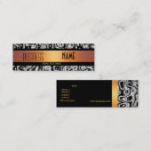 ビジネスカードオーストラリアワイルド金ゴールド白黒 スキニー名刺 (正面/裏面)