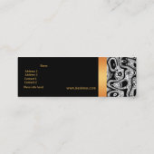 ビジネスカードオーストラリアワイルド金ゴールド白黒 スキニー名刺 (裏面)