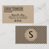 ビジネスカードクラフトラティスカスタムテンプレートモダン 名刺 (正面/裏面)