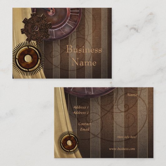 ビジネスカードジザゴスチームパンクデザイン 名刺 (正面/裏面)