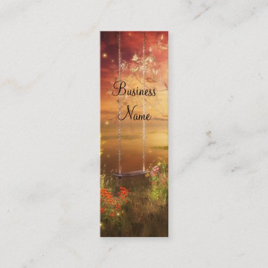 ビジネスカードスイングホタルWoodlands Skinny スキニー名刺 (正面)