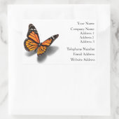 ビジネスカードスティッカーバタフライ 長方形シール (バッグ)
